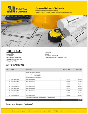 1-page-Construction-Proposal-Template-with-Cost-Breakout-Table-V3