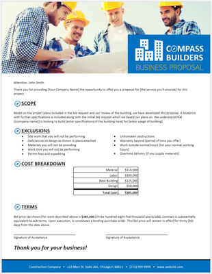 1-page-Construction-Proposal-Template-with-Intro-Exclusions-Cost-Terms-Signatures-V2