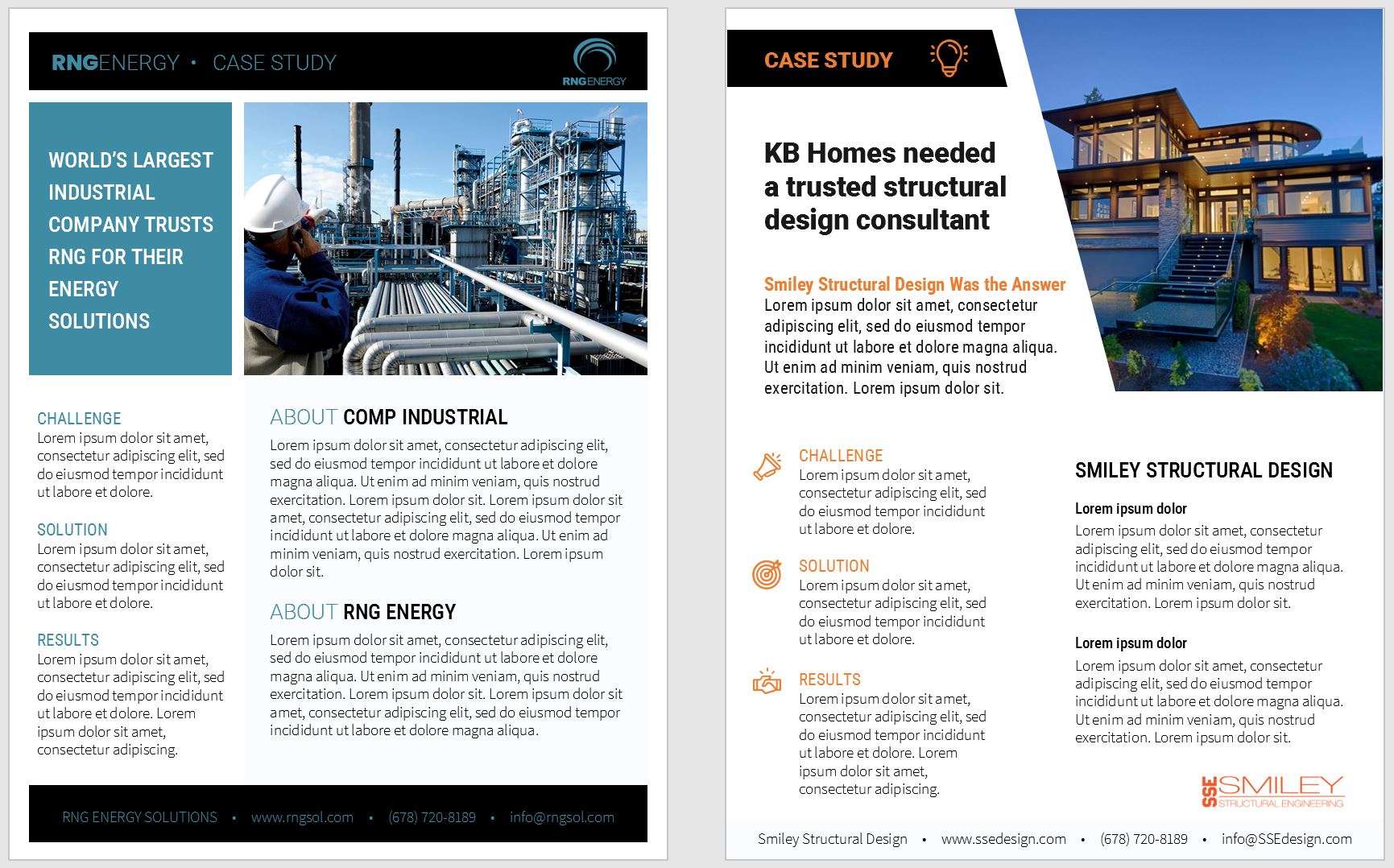 Case Studies Sales Collateral Examples