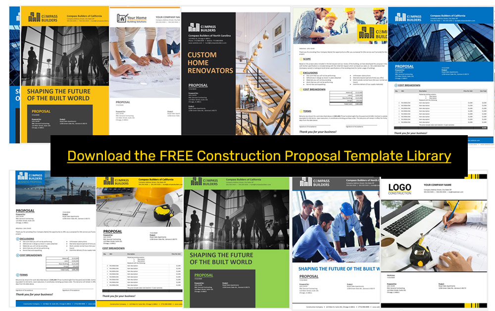 Construction Proposal Template Library