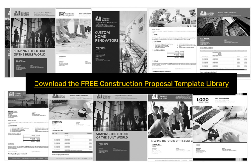Construction Proposal Template Library