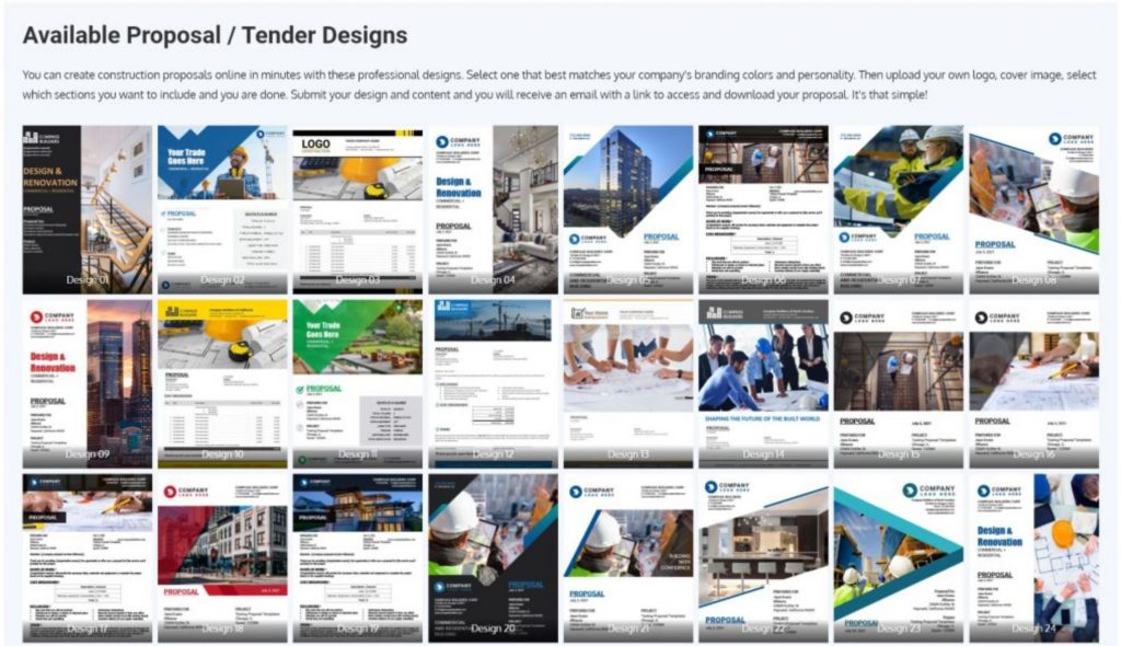 Create Construction Proposals Online in Minutes No Registration Required