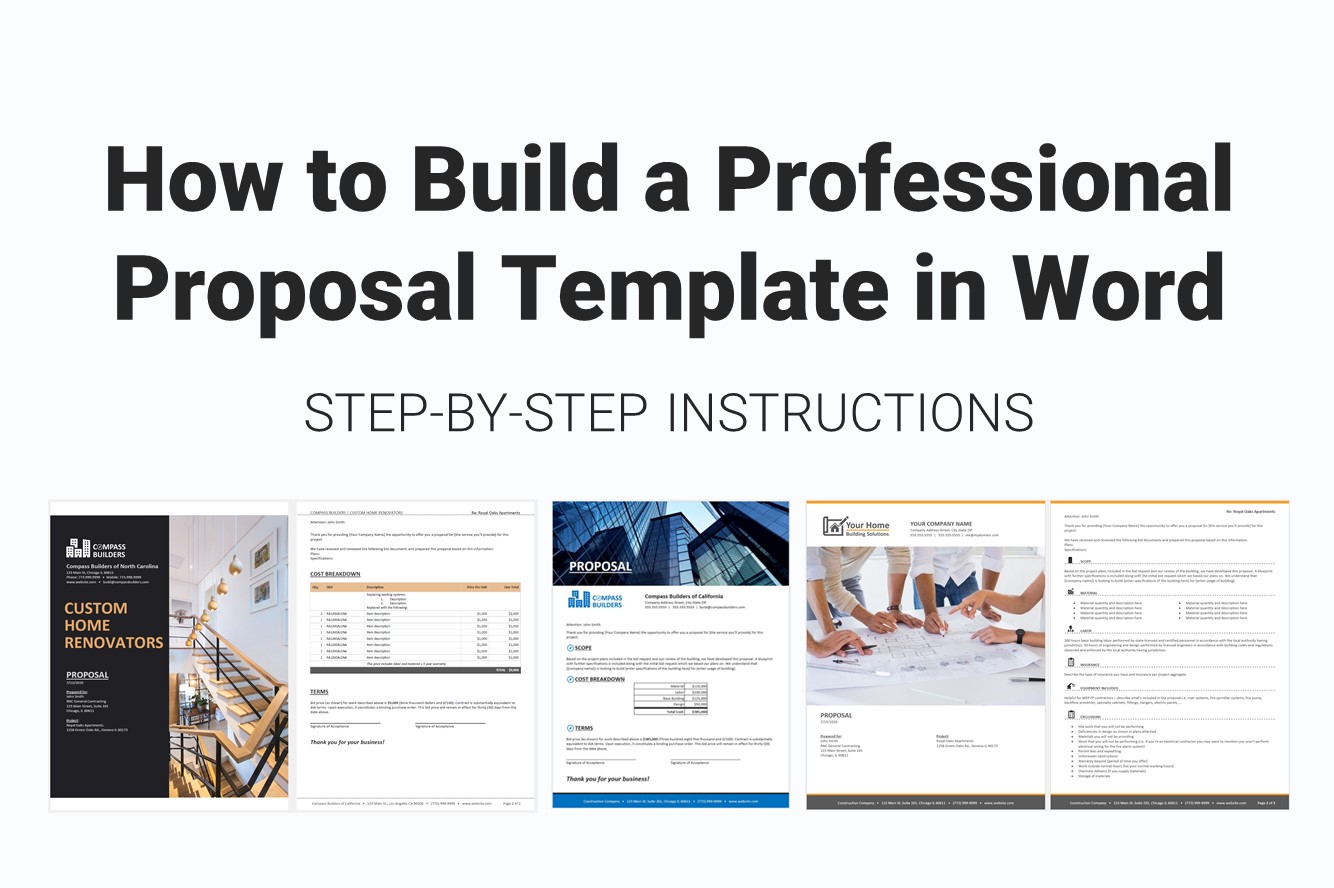 How to Build a Proposal Template in Word