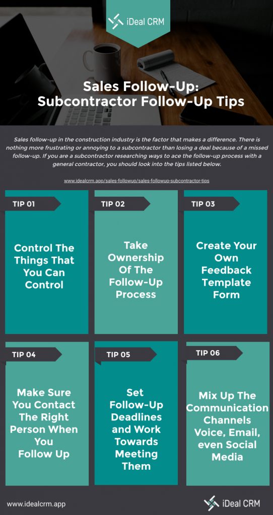 Sales Followup Tips for construction contractors and subcontractors