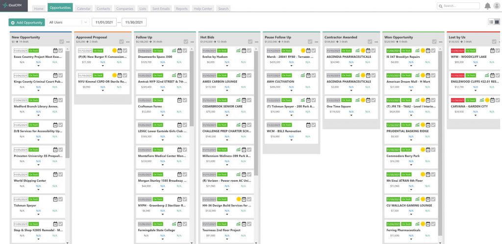 iDeal Pipeline Board to Manage Bid Activity